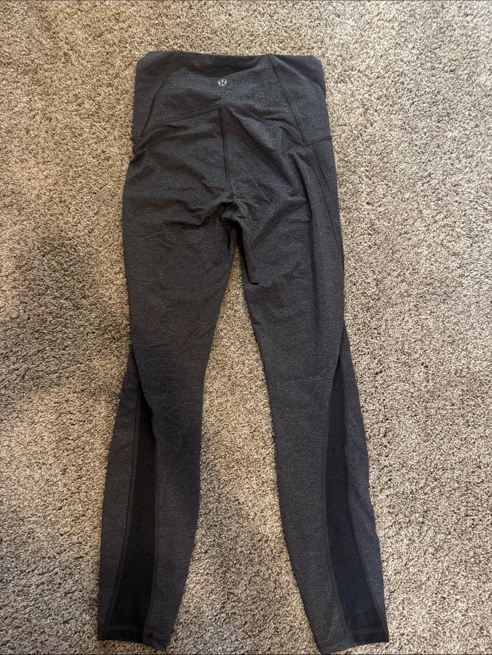 lululemon athletica Charcoal and Black High-Rise Performance Leggings